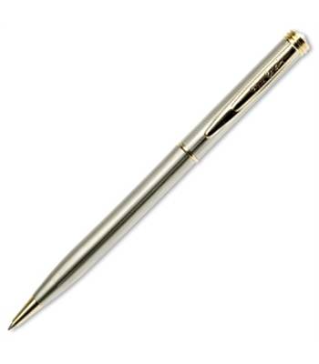 PC0802BP Шариковая ручка Pierre Cardin Gamme. цвет - серебристый, корпус - латунь.
