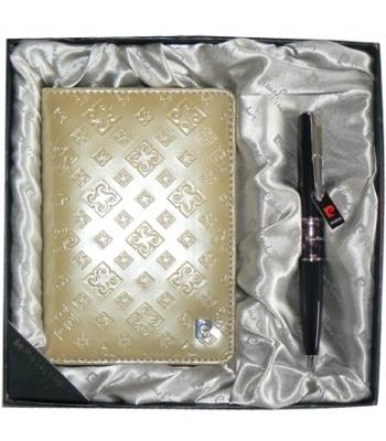 PS1138GD Набор "Pierre Cardin" (ручка+обложка для паспорта/золотая)