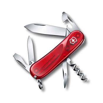 Нож Victorinox Evolution 10.600 2.3803.ET (85мм 13 функций полупрозрачный красный)