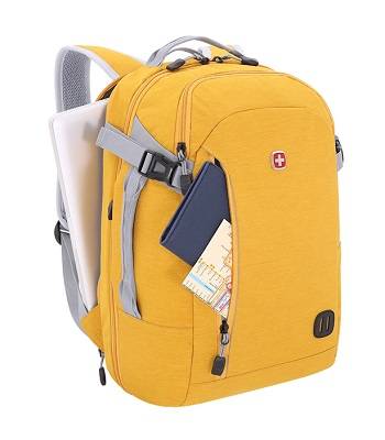 Рюкзак Swissgear SA3555247416 жёлтый, с отделением для ноутбука 18,5",  31x20x47 см, 29 л