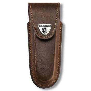 Чехол на ремень Victorinox (для ножа 111мм) 4.0537 (толщиной 2-3 уровня, кожаный, коричневый)