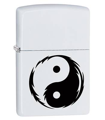 яЗажигалка Zippo 29544 Yin Yang White Matte