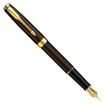 яParker Sonnet F550 Chiselled Chokolate GT перьевая ручка S0808440F,S0808450M