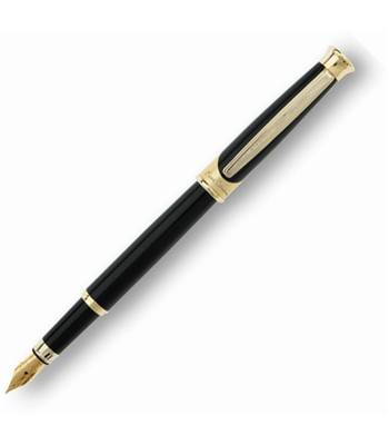 PC4008FP Перьевая ручка "Pierre Cardin" Cleo черный латунный корпус-отделка золотом