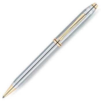Шариковая ручка Cross Townsend Medalist Crome/23Ct Gold Plated (502)