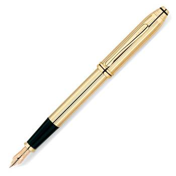 яПерьевая ручка Cross Townsend 18Ct Rolled Gold,перо18Ct (776-FD)