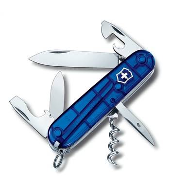 Нож Victorinox 1.3603.T2 Spartan офицерский, 91мм, прозрачный синий