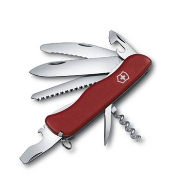 яНож Victorinox 0.8383 Fireman солдатский с фиксатором, 111мм, красный