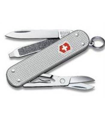 яНож-брелок Victorinox 0.6221.L26 Alox, 58мм, серебристый супертонкий