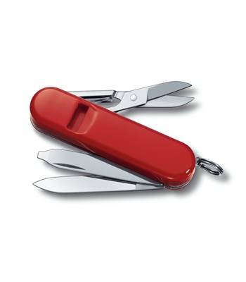 яНож-брелок Victorinox 0.6223.Y Classic, 58мм, красный со свистком