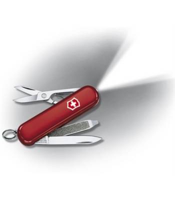 Нож-брелок Victorinox 0.6228 Swisslite, 58мм, красный с фонариком