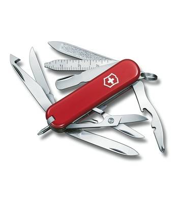 Нож-брелок Victorinox 0.6385 Mini Сhamp, 58мм, красный