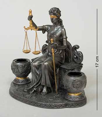 яСтатуэтка Veronese WS-14 "Фемида" Подсвечник h=17cm