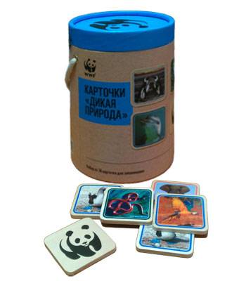 яWWF984 Игра "Загадки дикой природы" мемо Детские развивающие эко-игры от WWF