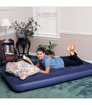 яНадувная полуторная кровать Bestway 67001 Flocked Air Bed Twin (188x99x22см, + ремнабор)