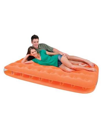 яНадувная двуспальная кровать Bestway 67390 Fashion Flocked Air Bed Queen (203x152x22см, + ремнабор)