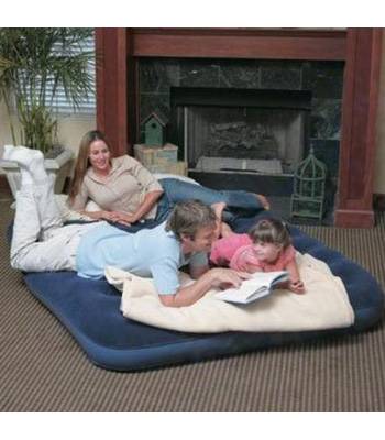 яНадувная двуспальная кровать Bestway 67004 Flocked Air Bed King (203x185x22см, + ремнабор)