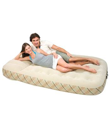 яНадувная двуспальная кровать Bestway 67393 Power-pro Air Mattress Queen (203x151x22см, + насос)