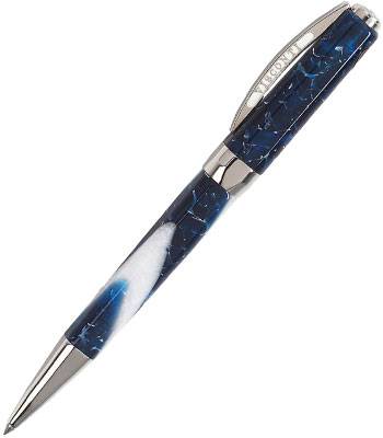 Шариковая ручка Visconti Vs-258-83 "Вода" Opera Elements. Корпус синяя смола, платина.