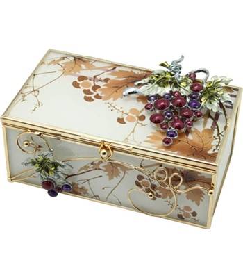 яHS-24810D JARDIN D`ETE Шкатулка "Виноградная лоза" 11,5 х 5 х 9 см