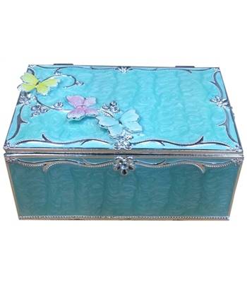 яHS-24916H JARDIN D`ETE Шкатулка "Бирюзовое сияние" 11 х 5 х 7,5 см