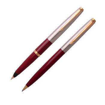 Набор Parker 45: перьевая ручка + карандаш, 1970-е гг., перо М, позолоченное,  арт. 67-1