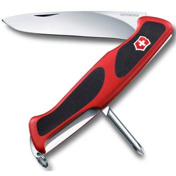 Нож Victorinox RangerGrip 53 (арт. 0.9623.C, 130мм 5 функций красно-чёрный)