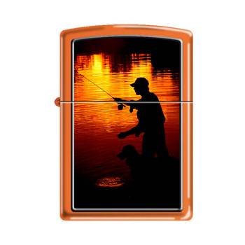 яЗажигалка Zippo 231 Fishing Orange Matte