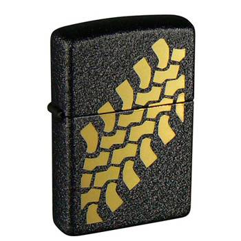яЗажигалка Zippo 236 Tire Tracks Black Crackle