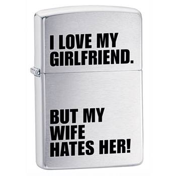 яЗажигалка Zippo 24522 Iove My Girlfriend