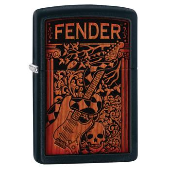 яЗажигалка Zippo 28733 Fender Black Matte