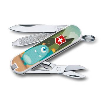 яНож-брелок Victorinox 0.6223.L1509 Classiс "Snack Time" 58мм