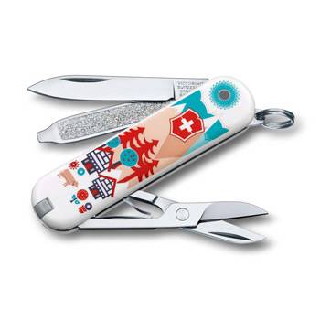 яНож-брелок Victorinox 0.6223.L1510 Classiс "Swiss Village" 58мм