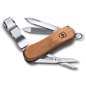 Нож-брелок Victorinox 0.6461.63 NailClip Wood 580, 65 мм, дерево