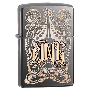 яЗажигалка Zippo 28798 King Black Ice