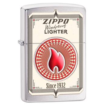 яЗажигалка Zippo 28831 Zippo Card Brushed Chrome