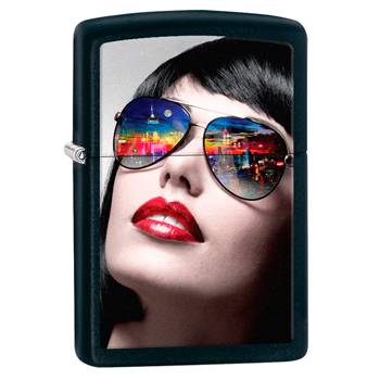 яЗажигалка Zippo 29090 New York Sunglasses Black Matte