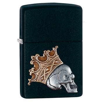 яЗажигалка Zippo 29100 Royal skull Black Matte