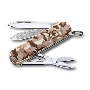 Нож-брелок Victorinox 0.6223.941 Classic Desert Camouflage, 58мм, бежевый камуфляж
