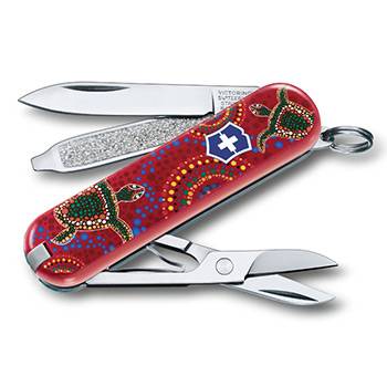 яНож-брелок Victorinox 0.6223.L1710 Classic "Turtles Down Under" 58мм