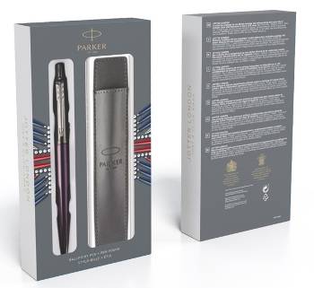 яНабор Parker Jotter Core K63 Victoria Violet CT шариковая ручка + чехол (2061286)