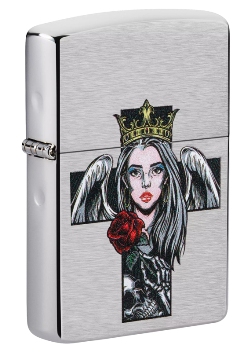 Зажигалка Zippo 49262 Cross, Queen and Skull Design
