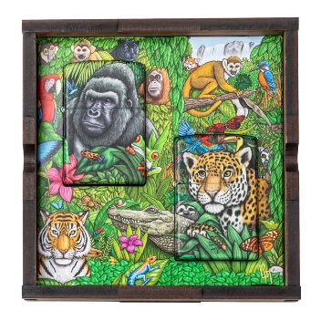 яПодарочный набор Zippo 49347 две зажигалки Загадки леса с покрытием Glow-in-the-Dark Green