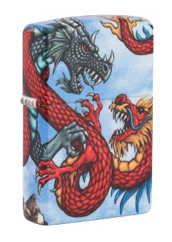 Зажигалка Zippo 49354 Dragon Design с покрытием White Matte