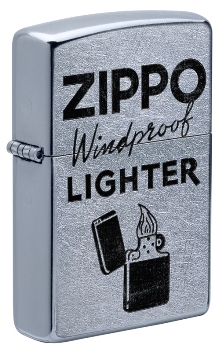 Зажигалка Zippo 49592 Zippo Windproof с покрытием Street Chrome