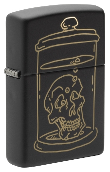 Зажигалка Zippo 49575 Skull Design c покрытием Black Matte