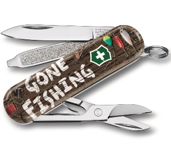Нож-брелок Victorinox 0.6223.L2005 Classic "Gone Fishing" 58мм