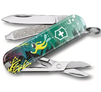 Нож-брелок Victorinox 0.6223.L2006 Classic "Deep Dive" 58мм