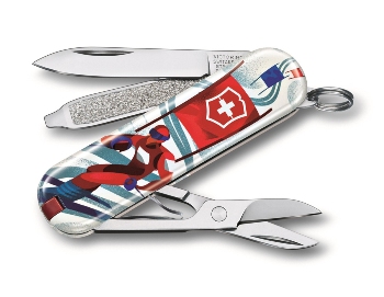 Нож-брелок Victorinox 0.6223.L2008 Classic "Ski Race" 58мм