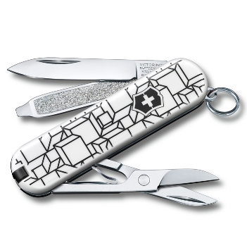 Нож-брелок Victorinox 0.6223.L2105 Classic "Cubic Illusion"  58мм